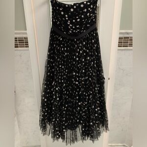 J Crew Black and White Polka Dot Skirt, size 8